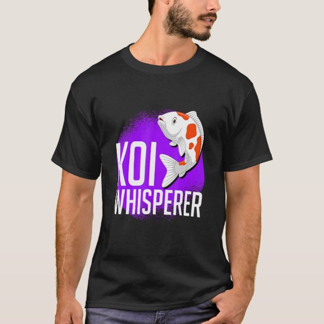 Koi-viskarens fiskdamm t shirt (Framsida)