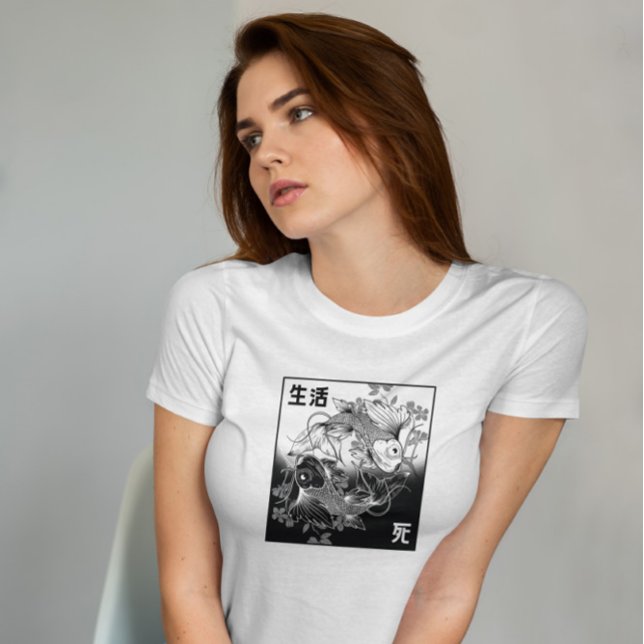 Koi Yin Yang Hand plockade T Shirt (Skapare uppladdad)