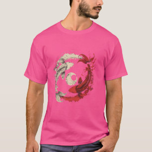 Koi Yin Yang Koi Fish Japan Koi Carp Fish Asian T Shirt