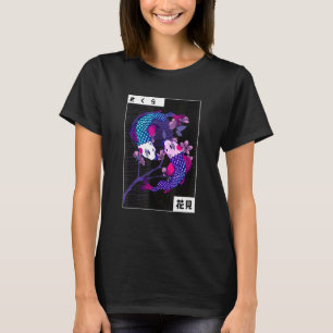 Koi Yin Yang Motsatt Simmande Juveler Fisk Körsbär T Shirt