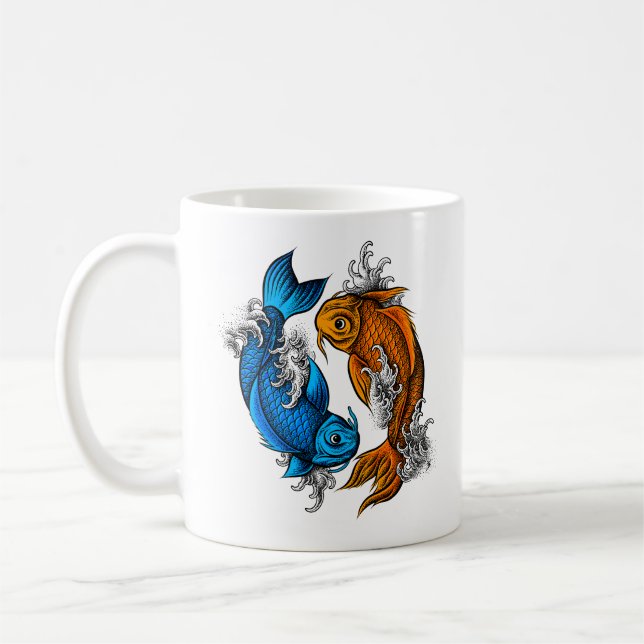 Koi Ying Yang Kaffemugg (Vänster)