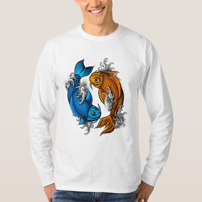 Koi Ying Yang T Shirt (Framsida)