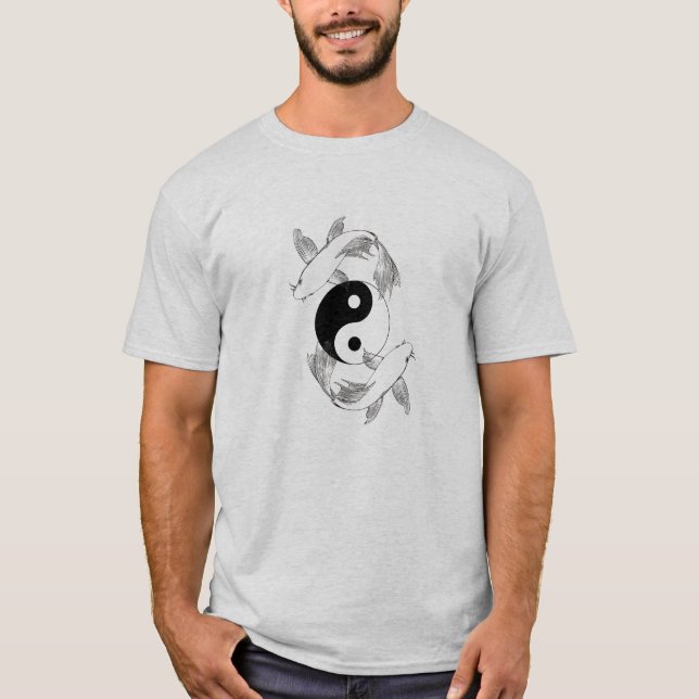 Koi Ying Yang T Shirt (Framsida)
