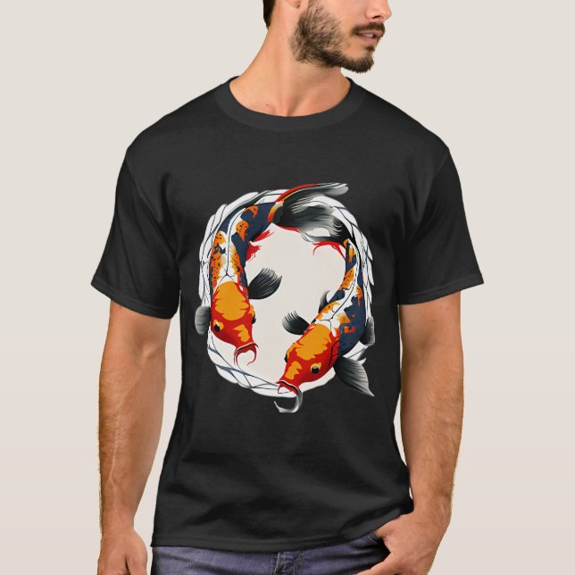 koifisk som simmar runt t shirt (Framsida)