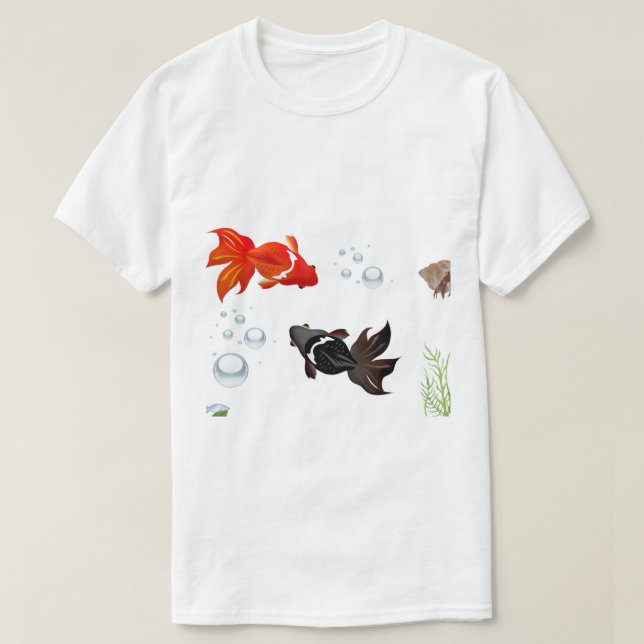 koifiskkonst, japanska koifiskar, zen-dekor, under t shirt (Design framsida)