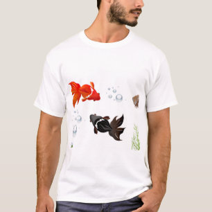 koifiskkonst, japanska koifiskar, zen-dekor, under t shirt