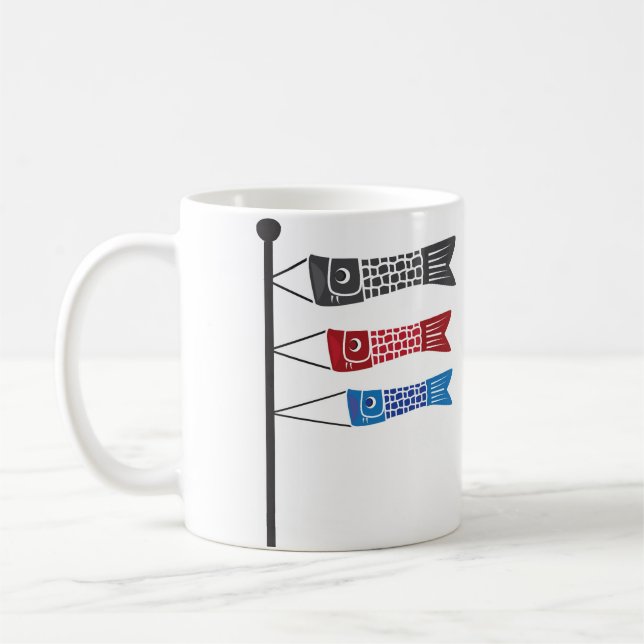 Koinobori eller Karpfaner Kaffemugg (Vänster)