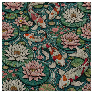 Koi's Bland Lilies III Tyg