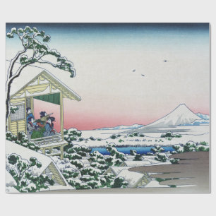 Koishikawa Tea House View Mt. Fuji by Hokusai Presentpapper