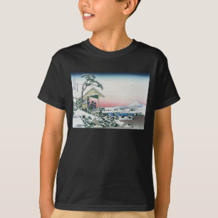 Koishikawa Tea House View Mt. Fuji by Hokusai T Shirt