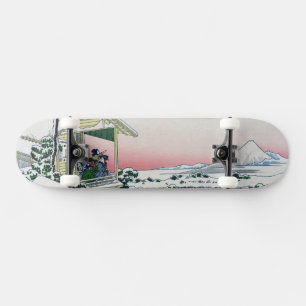 Koishikawa tehus utsikt över Mt. Fuji av Hokusai Mini Skateboard Bräda 18,5 Cm