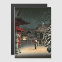Koitsu - Snö vid Nezu Shrine Magnetic Card