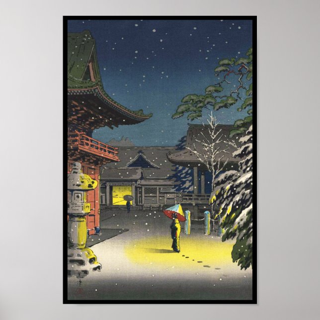 Koitsu Tsuchiya Nezu Shrine Sale shin hanga art Poster (Framsidan)