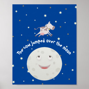 Kojen hoppade över månen poster