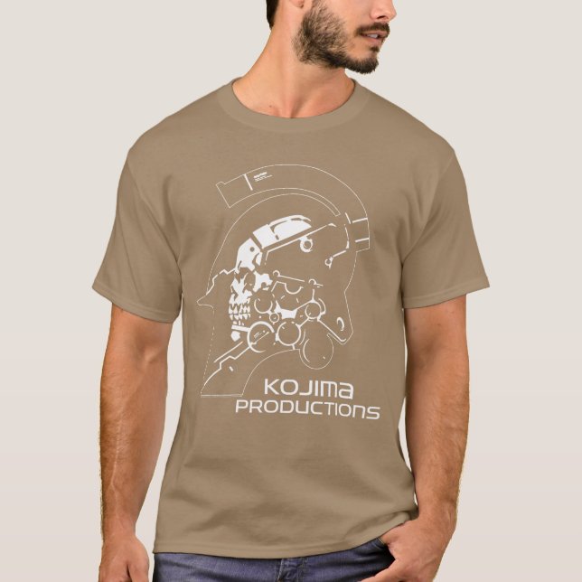 Kojima Productions White Video Gaming Merch friend T Shirt (Framsida)