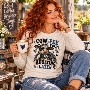 Kojö First Vuxenliv Sen Rolig Kaffe Ko T Shirt