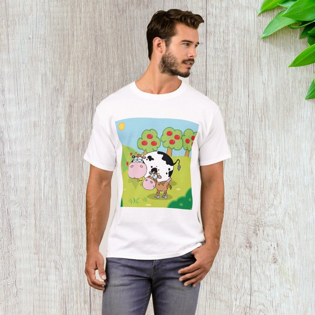 Kojord och kalv bondgårdsscen t shirt (Skapare uppladdad)