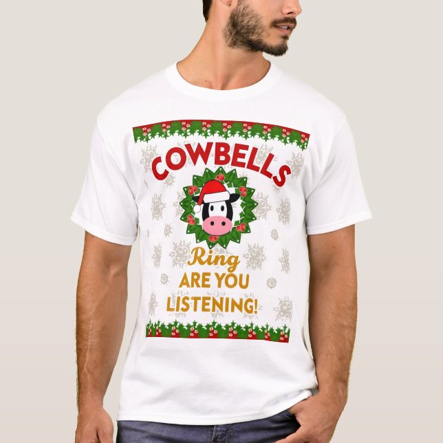 Kojungar klingar lyssnar du jul rolig C T Shirt (Framsida)