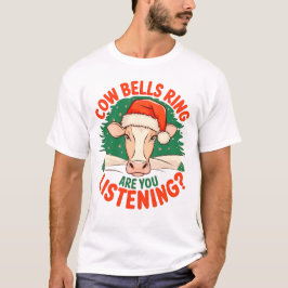 Kojungar Ringer Lyssnar Du? Rolig Ko Jul T Shirt
