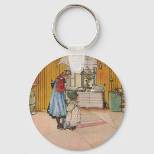 Kök av den Carl Larsson svenskkonstnären Nyckelring
