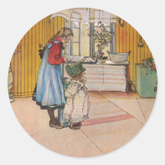 Kök av den Carl Larsson svenskkonstnären Runt Klistermärke