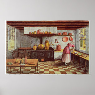 Kök av hotellet St.Lucas Poster