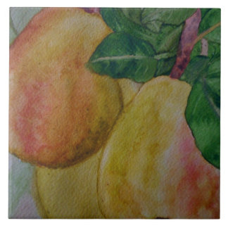 kök belägger med tegel med original- vattenfärg kakelplatta