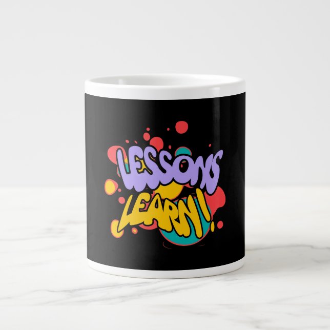 KÖK FÄRG STänk LEKTIONER LÄR MUG Jumbo Mugg (Framsidan)