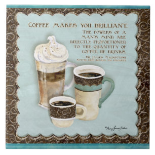 Kök för kaffe- & chokladJava Latte espresso Kakelplatta