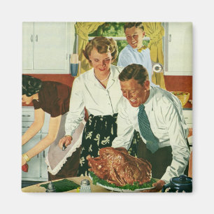 Kök för middag för thanksgiving för magnet