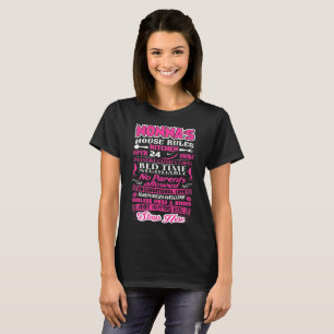 Kök för Nonna husregler öppnar 24 timmar Tshirt T Shirt