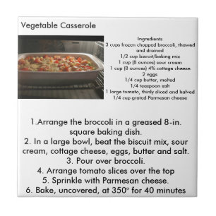 Kök för Vegatable Casserolerecipie belägger med Kakelplatta