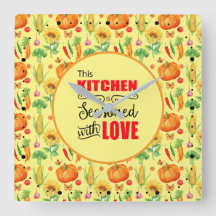 Kök Kryddat Med Kärlek Grönsaks Mönster