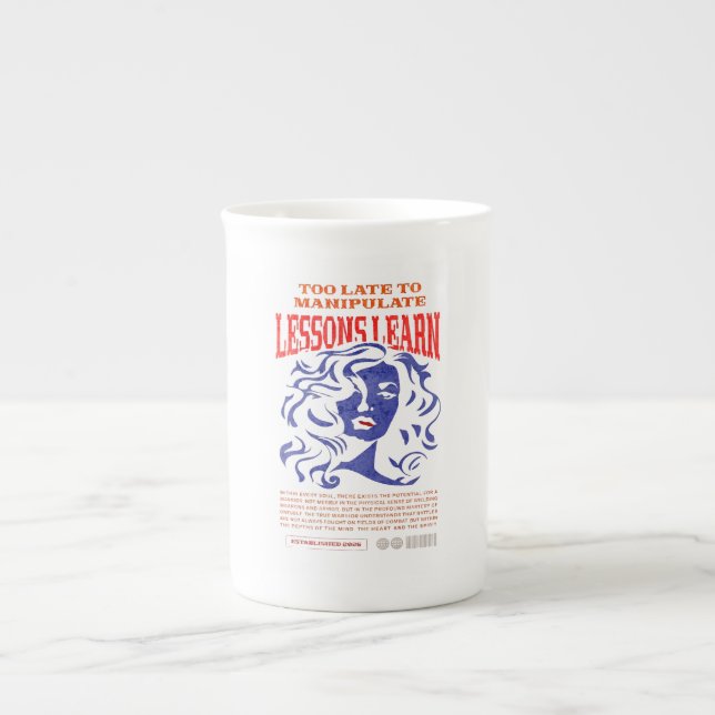 KÖK MANIPULERA LEKTIONER LÄR SPECIALMUG  BENPORSLIN MUGG (Framsidan)