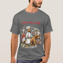 Kök med hundkock Kyss kocken T Shirt