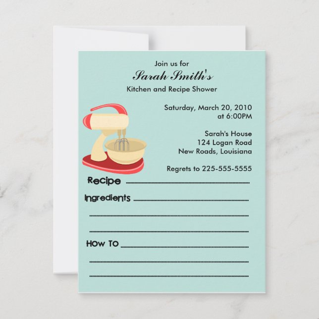 Kök och recept dusch (Framsida)