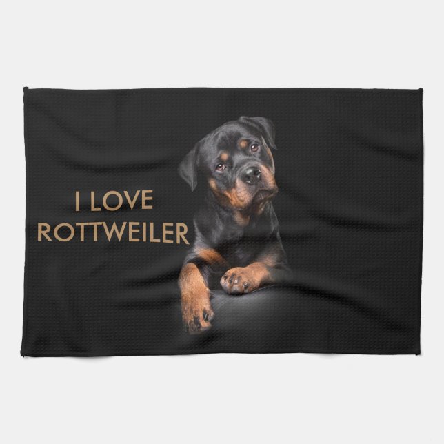 Kök Towl Rottweiler Kökshandduk (Horisontell)