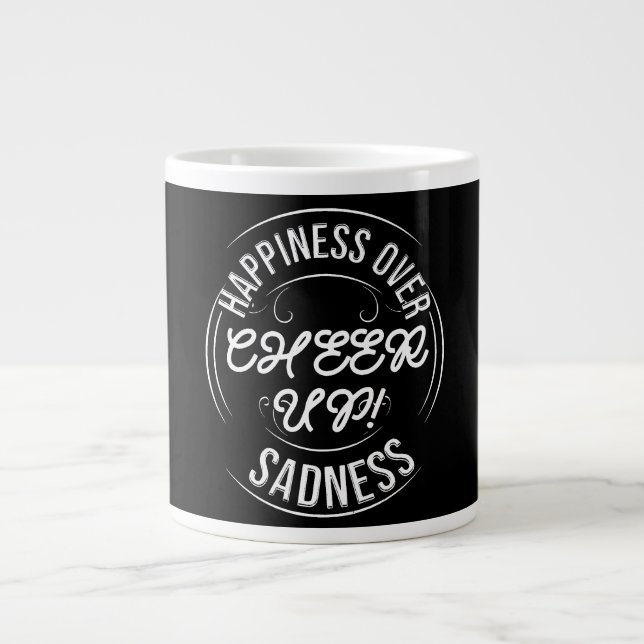 KÖK VÄLJ GLAD UPPMUNTRAR SPECIALMUG  JUMBO MUGG (Framsidan)