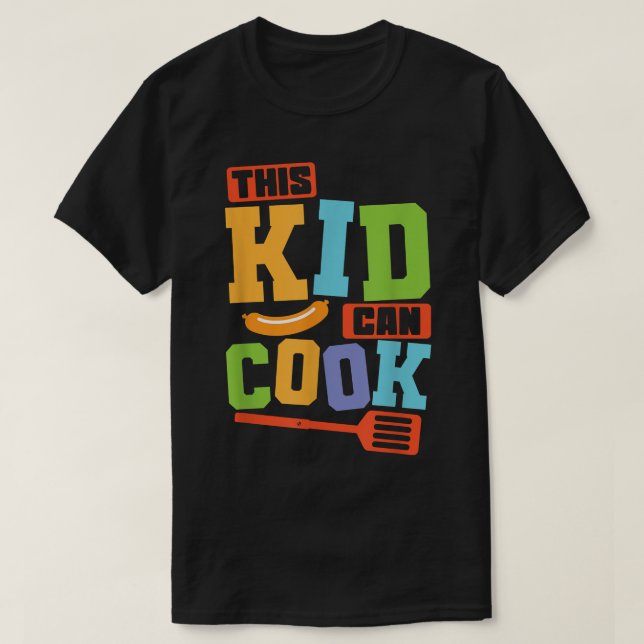 Koka den här Kid kan koka T Shirt (Design framsida)