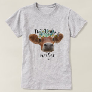 Koka med Blommigt Krona och humoristisk text T Shirt