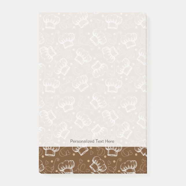 Koka mönster med kokoffshattar post-it block (Framsida)