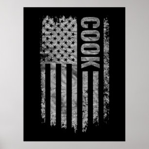 Koka USA Flagga Distressed design Poster