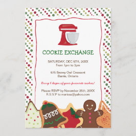 Kokabinbjudan till Whimsical jul Cookie Exchange Inbjudningar