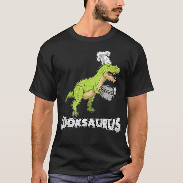 Kokad dinosaur roliga meningar kockhatt t shirt (Framsida)