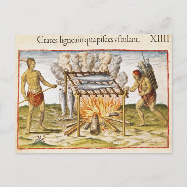 Kokad fisk vykort (Framsida)