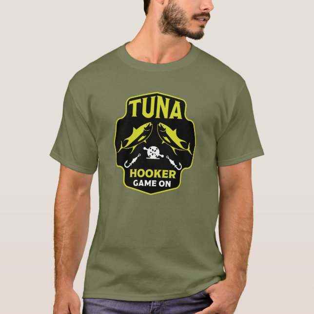 Kokad på tonfiskfiske t shirt (Framsida)
