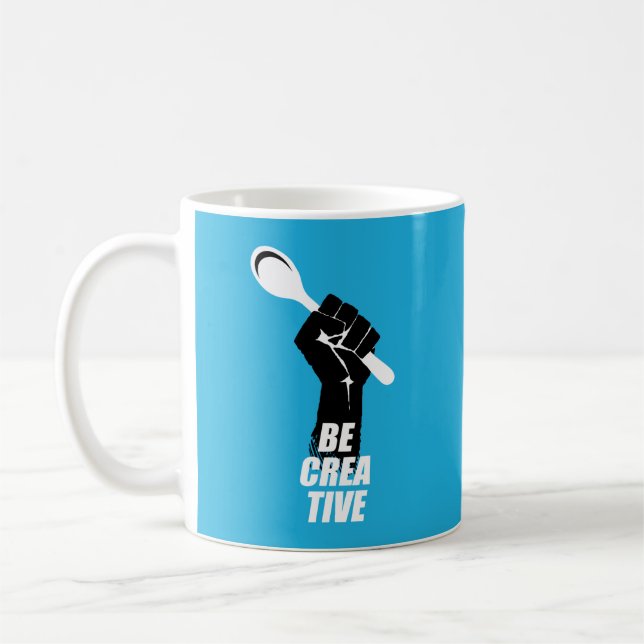 Kokad sked för Kreativ Chef Kaffemugg (Vänster)