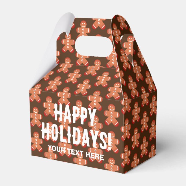 Kokakor för pepparkaksgubbe - tryck jul party presentaskar (Framsidan Sidan)