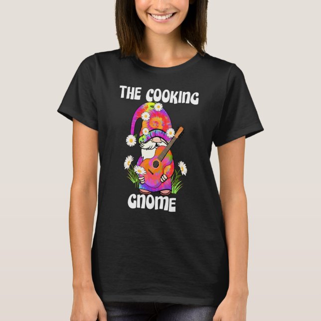 Kokande Tomte God Jul Tie Dye Pyjamas T Shirt (Framsida)