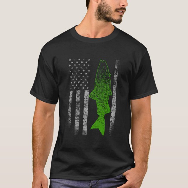 Kokanee Flagga Kokanee Fiske T Shirt (Framsida)